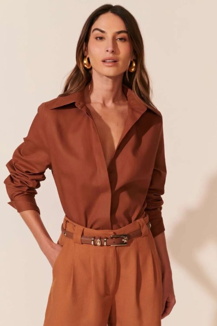 Imagem de Camisa Luara Marrom Pecan Le Blog