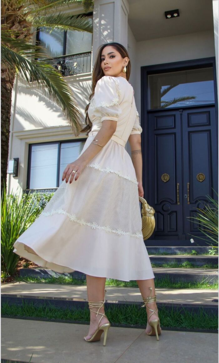 Imagem de Vestido Alfaiataria Detalhe Tela Luzia Fazzolli