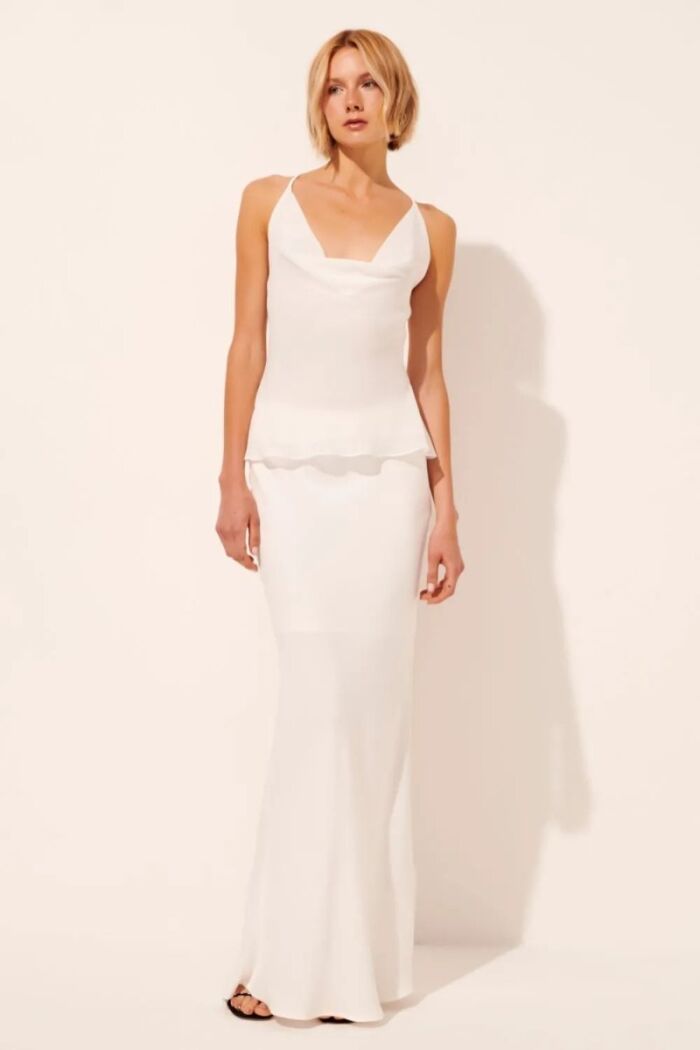 Imagem de Saia Anabela Off White Le Blog