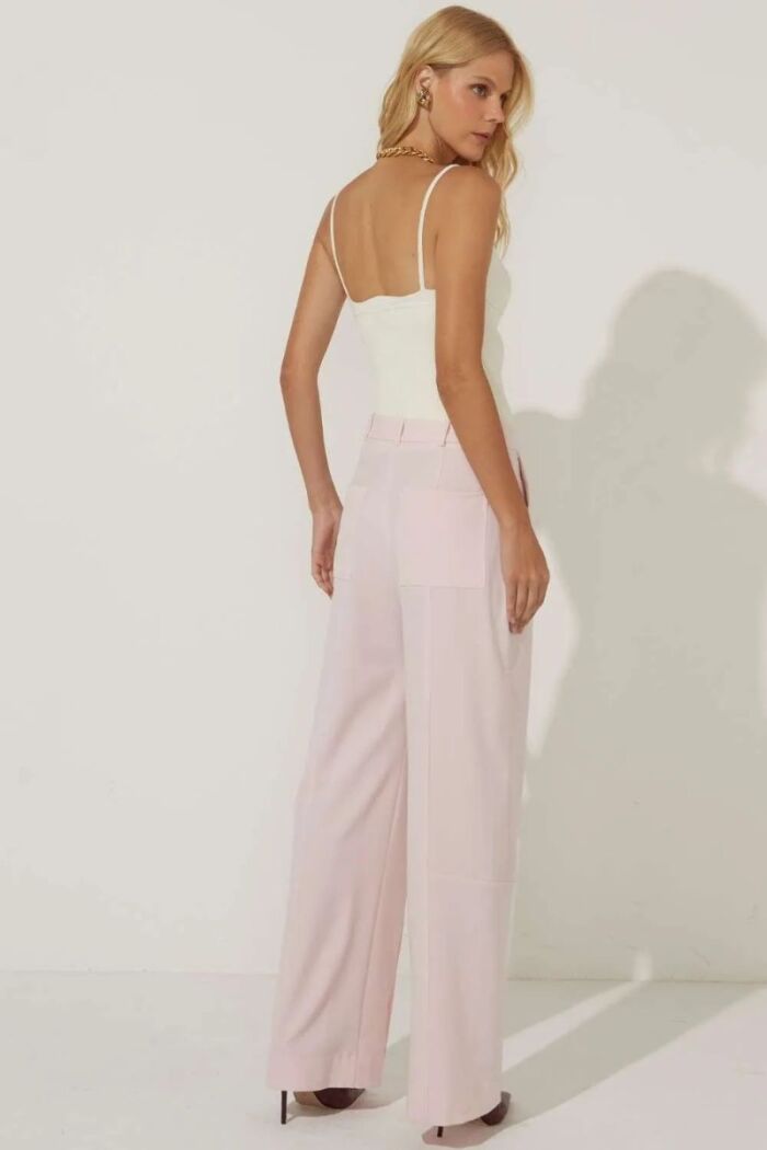 Imagem de Calça Sabrina Rosa Plissê Le Blog