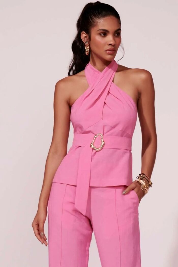 Imagem de Blusa Andriele Rosa Hyper Blush Le Blog