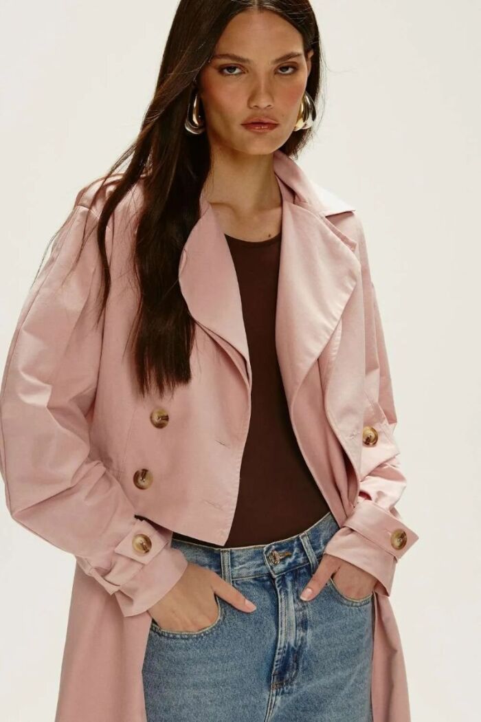 Imagem de Casaco New Betina Rosa Classic Le Blog