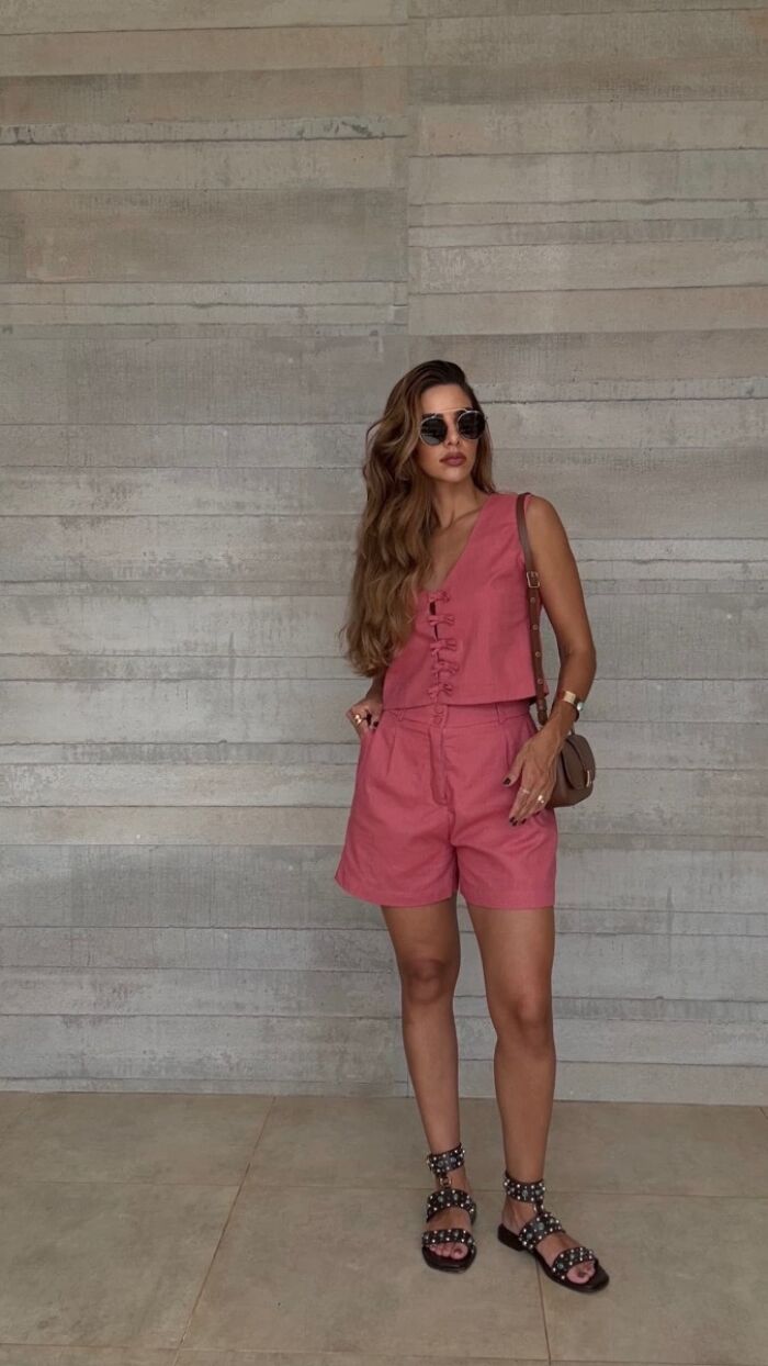 Imagem de Conjunto Linho Tom Goiaba Olívia