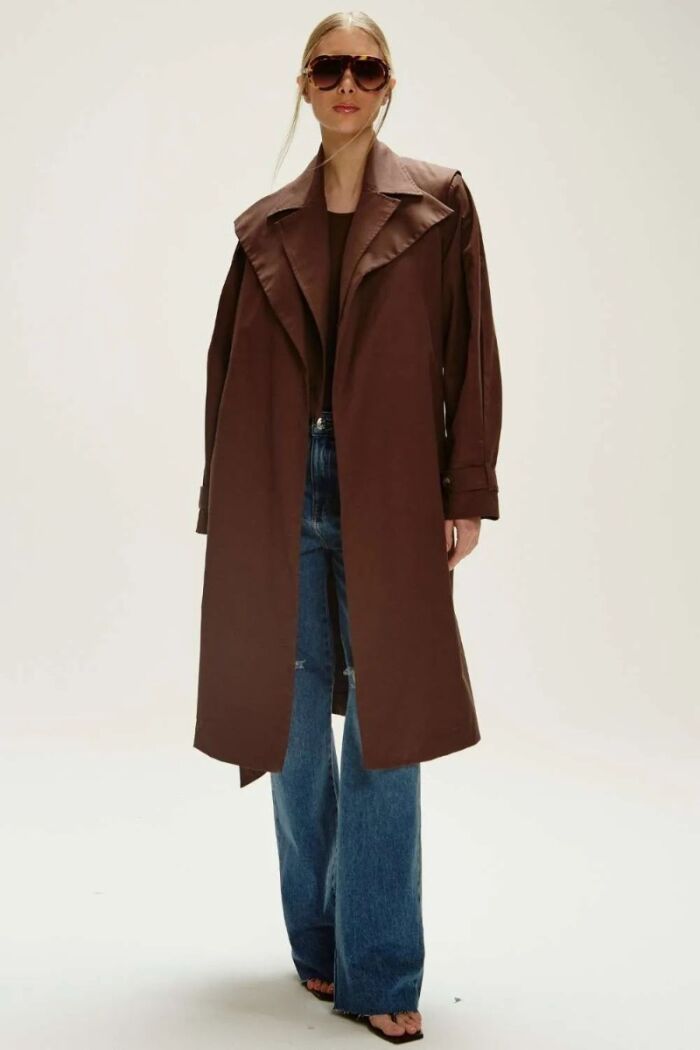 Imagem de Casaco New Betina Marrom Mocha Le Blog