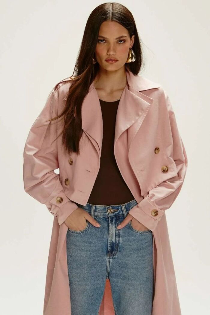 Imagem de Casaco New Betina Rosa Classic Le Blog