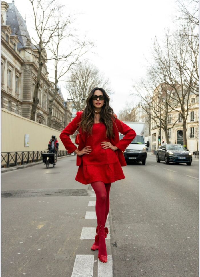 Imagem de Vestido Curto Tweed Vermelho Mais Um