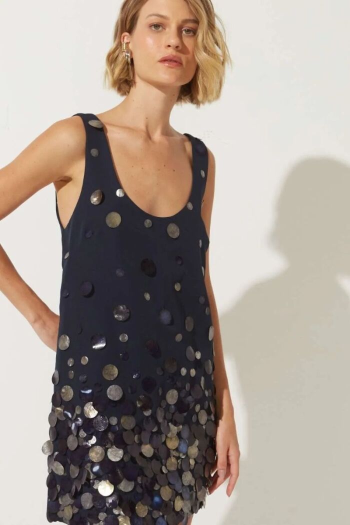 Imagem de Vestido Giulia Azul Marinho Le Blog