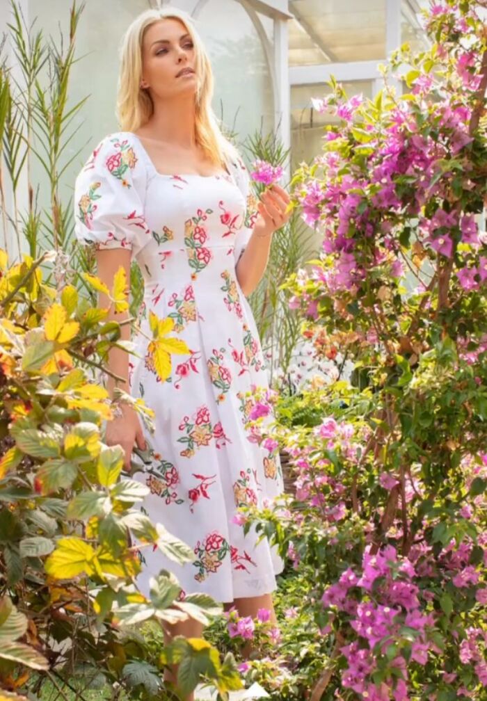 Imagem de Vestido Tricô Bordado Luzia Fazzoli