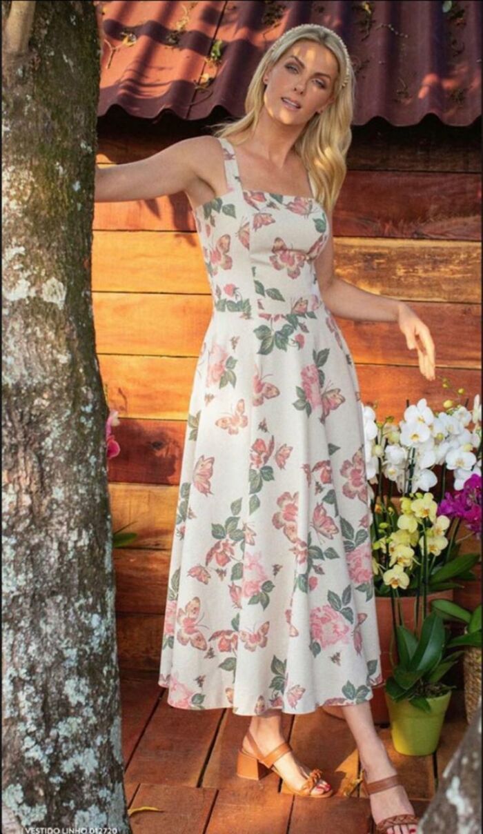 Imagem de Vestido Linho Luzia Fazzolli