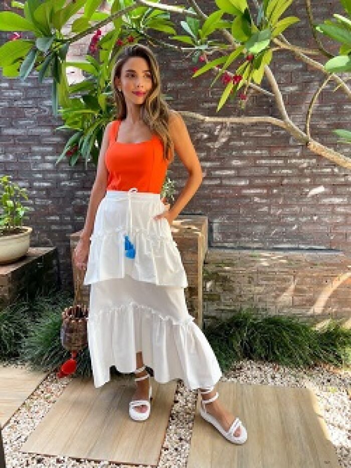 Imagem de Cropped Laranja Aquarella