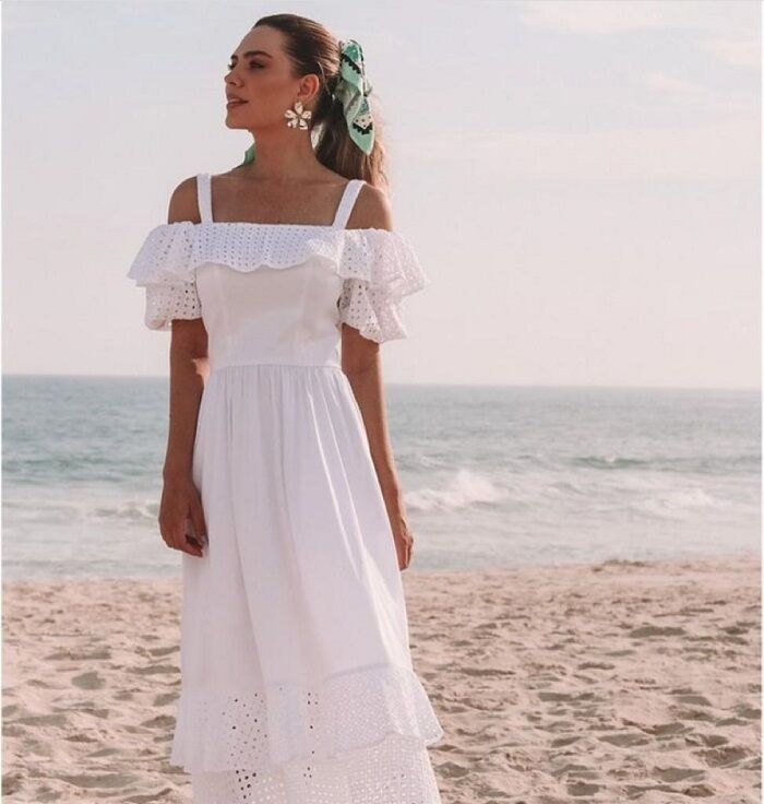 Imagem de Vestido Laise Com Babados Luzia Fazzolli