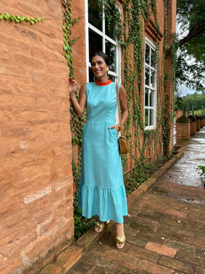 Imagem de Vestido Azul Aquarella