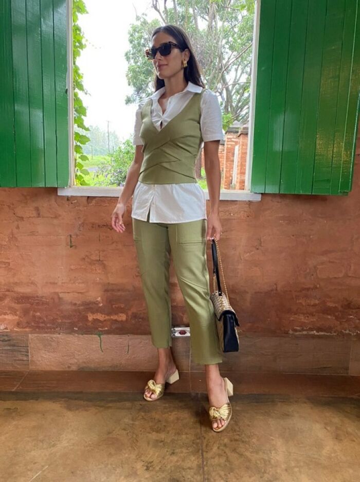 Imagem de Blusa Verde Linho Aquarella