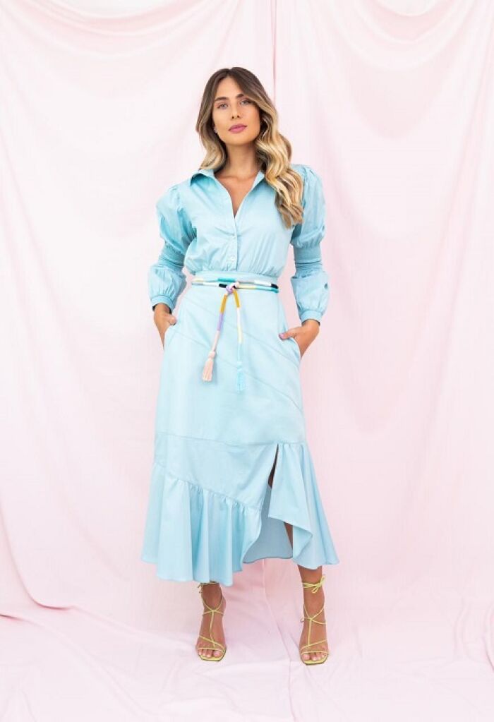 Imagem de Saia Azul Clara Aquarella