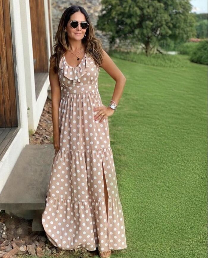 Imagem de Vestido Poá Nude Lulu