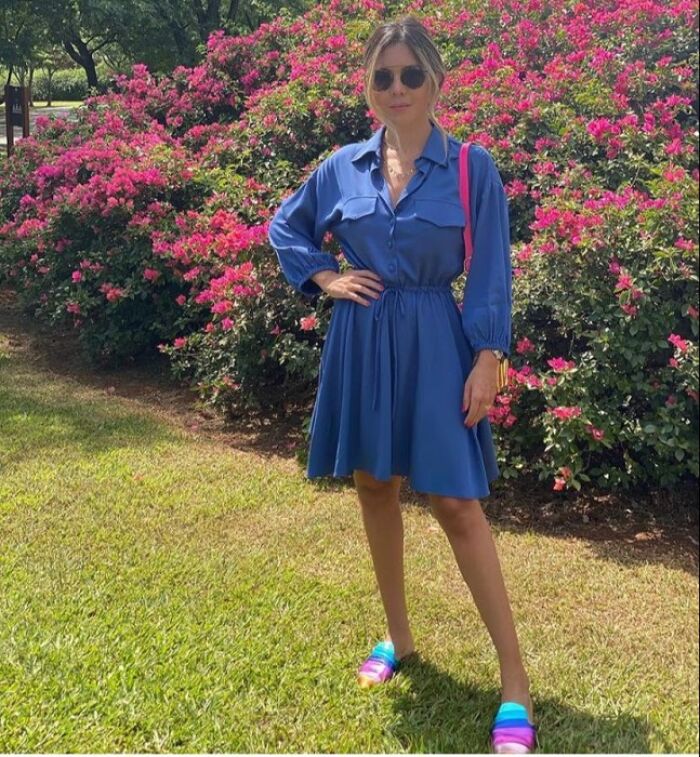 Imagem de Vestido Sarja Azul Lulu