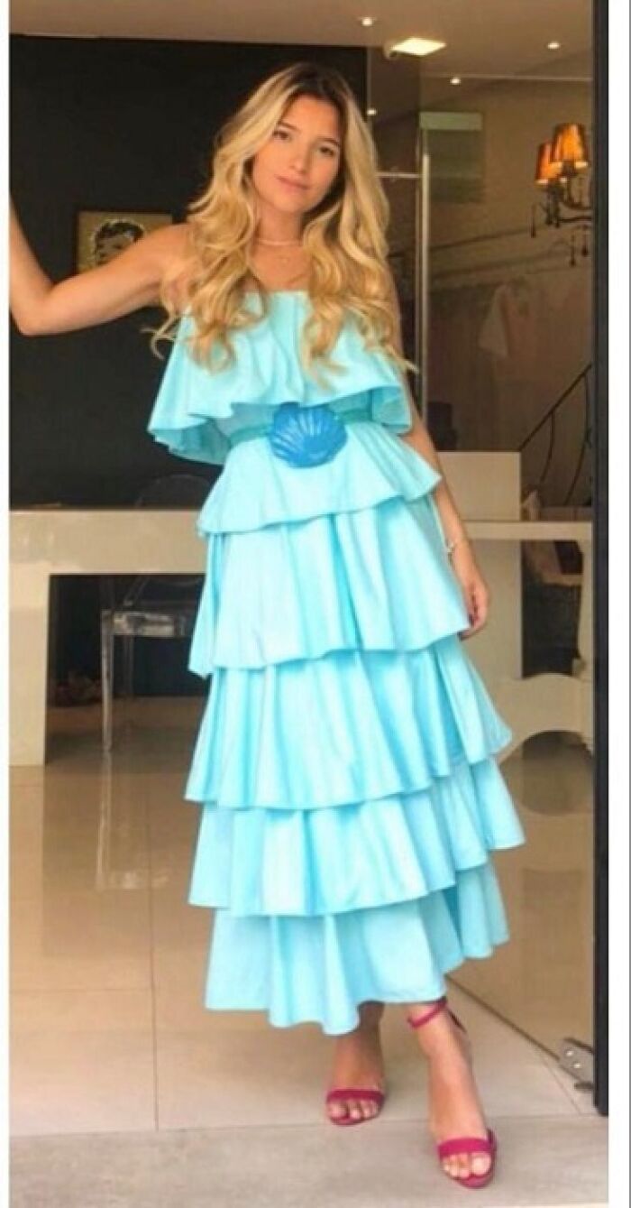 Imagem de Vestido Babados Azul Bardoh