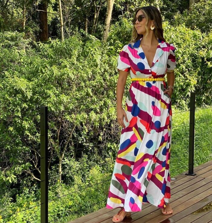 Imagem de Vestido Crepe Abstrato Lulu