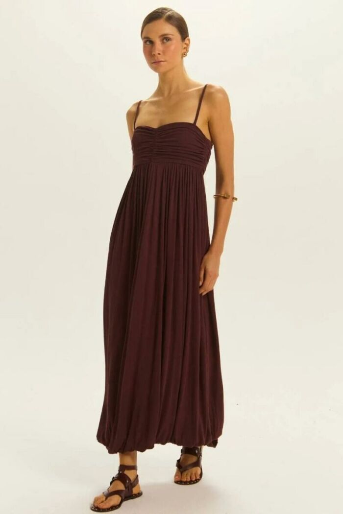 Imagem de Vestido Gabriela Marrom Coffe Le Blog