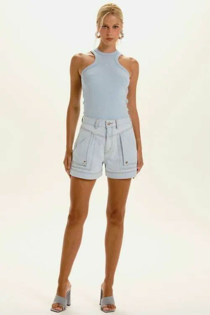 Imagem de Shorts Jeans Flávia Ice Blue Le Blog