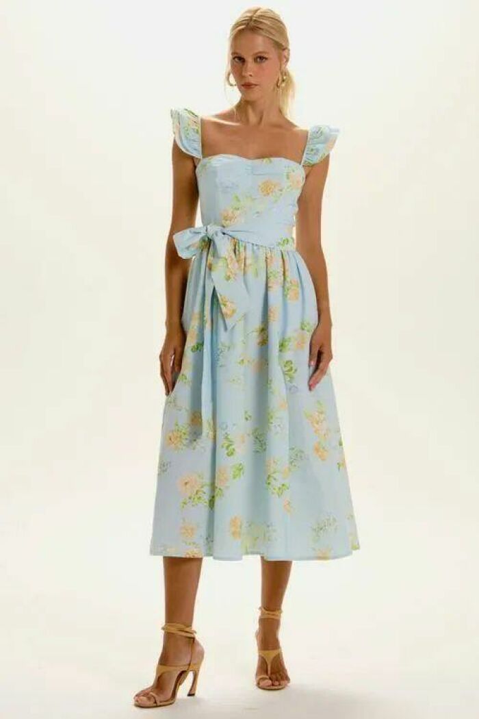 Imagem de Vestido Mídi Luna Ice Flower Le Blog