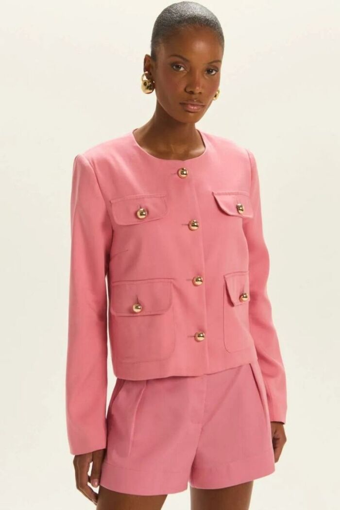 Imagem de Casaco Nelly Rosa Bela Le Blog