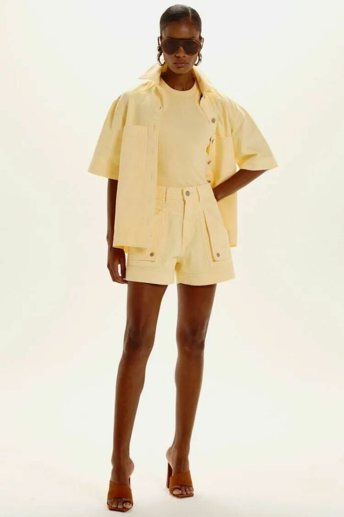 Imagem de Shorts Sarja Flávia Amarelo LIght Le Blog