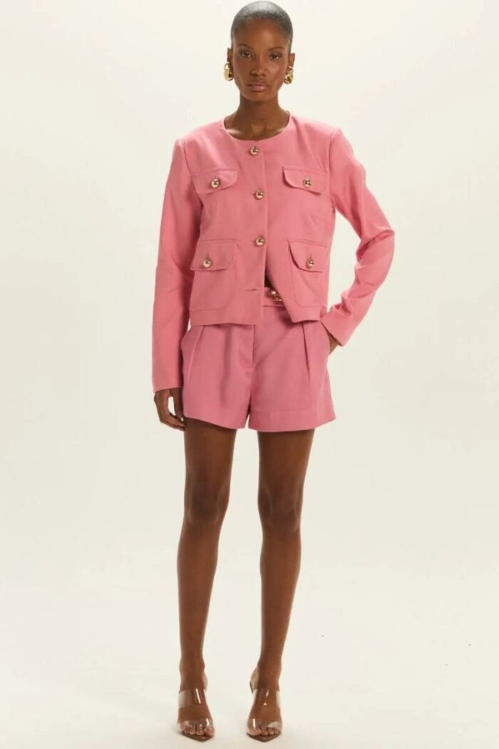 Imagem de Casaco Nelly Rosa Bela Le Blog