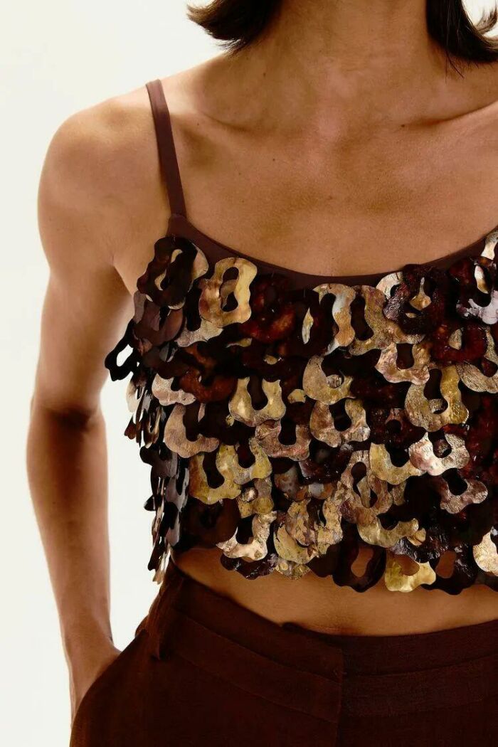 Imagem de Top Vicky Marrom Pareô Le Blog