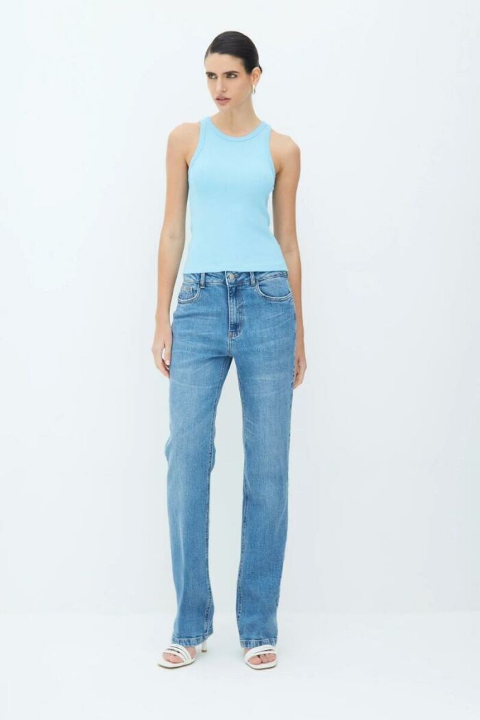 Imagem de Regata Longa Decote Nadador Azul Bebê