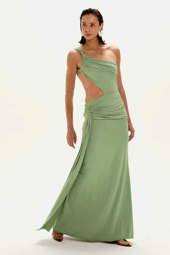 Imagem de Vestido Desirre Verde Mineral Le Blog