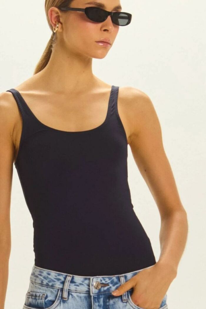 Imagem de Regata Diana Azul Marinho Le Blog