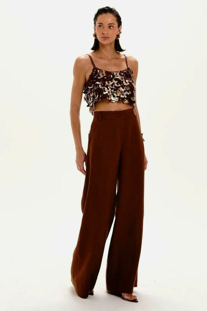 Imagem de Top Vicky Marrom Pareô Le Blog