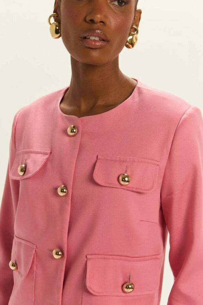 Imagem de Casaco Nelly Rosa Bela Le Blog