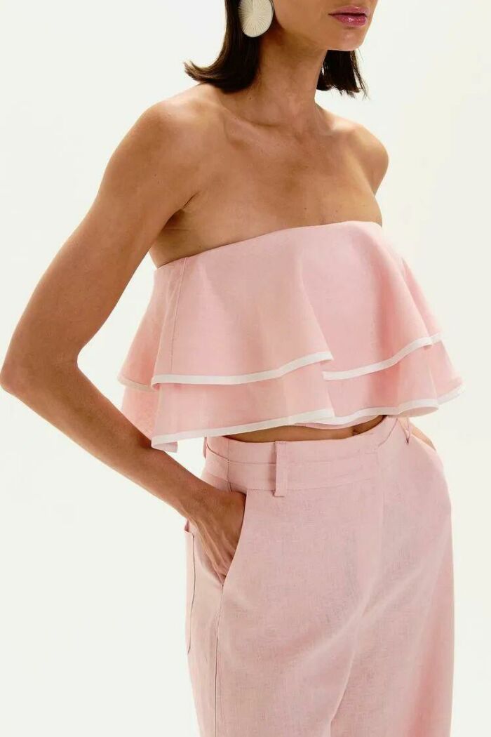 Imagem de Top Bia Rosa Plissê Le Blog