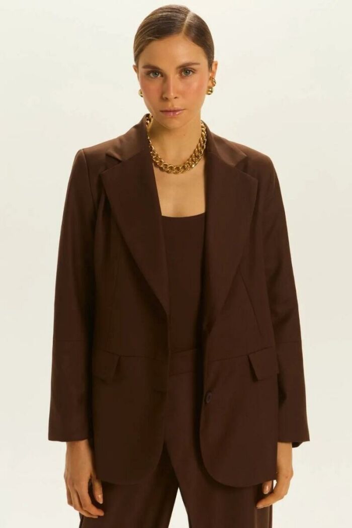 Imagem de Blazer Pâmela Marrom Coffee Le Blog