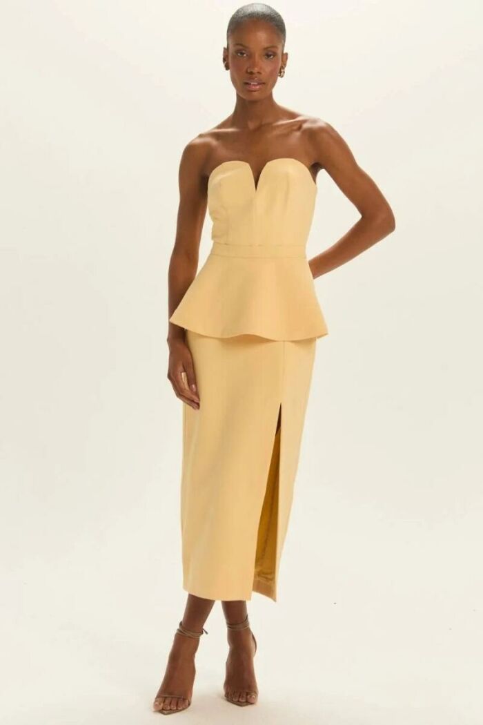Imagem de Vestido Mídi Érica Amarelo Grace Le Blog