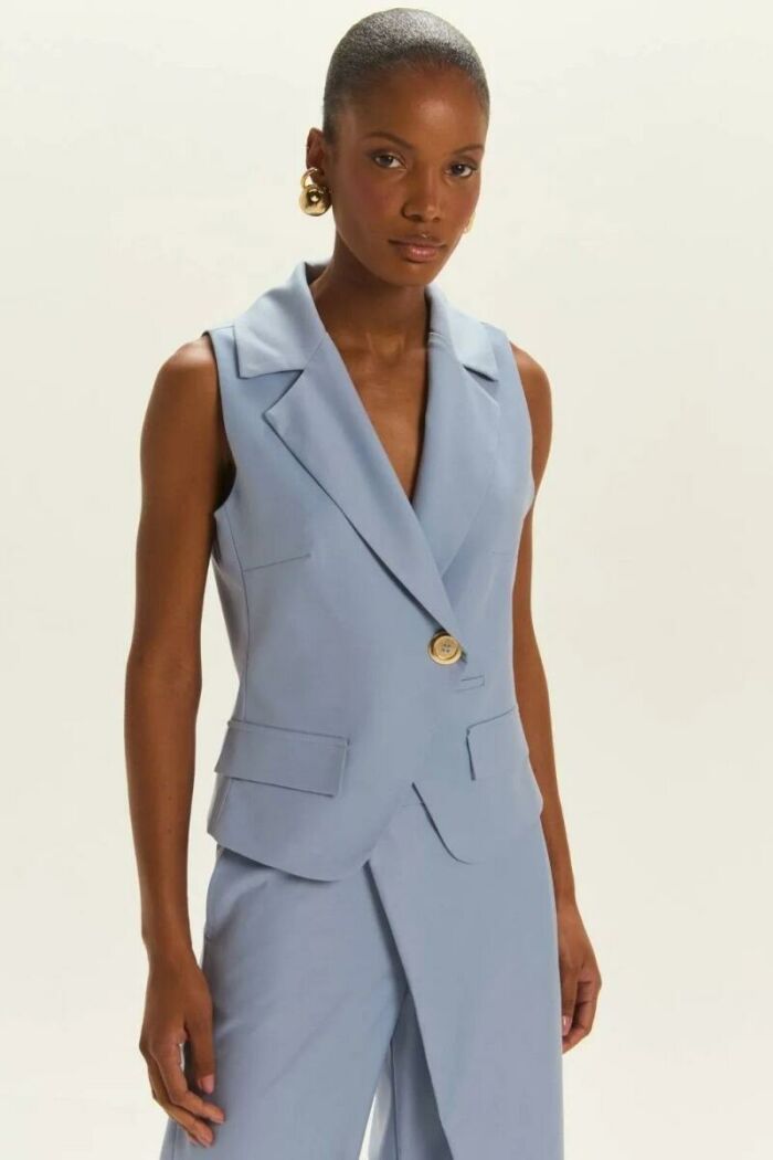 Imagem de Colete Pâmela Azul Denin Claro Le Blog