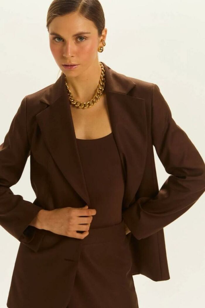 Imagem de Blazer Pâmela Marrom Coffee Le Blog