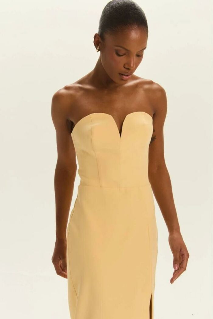 Imagem de Vestido Mídi Érica Amarelo Grace Le Blog