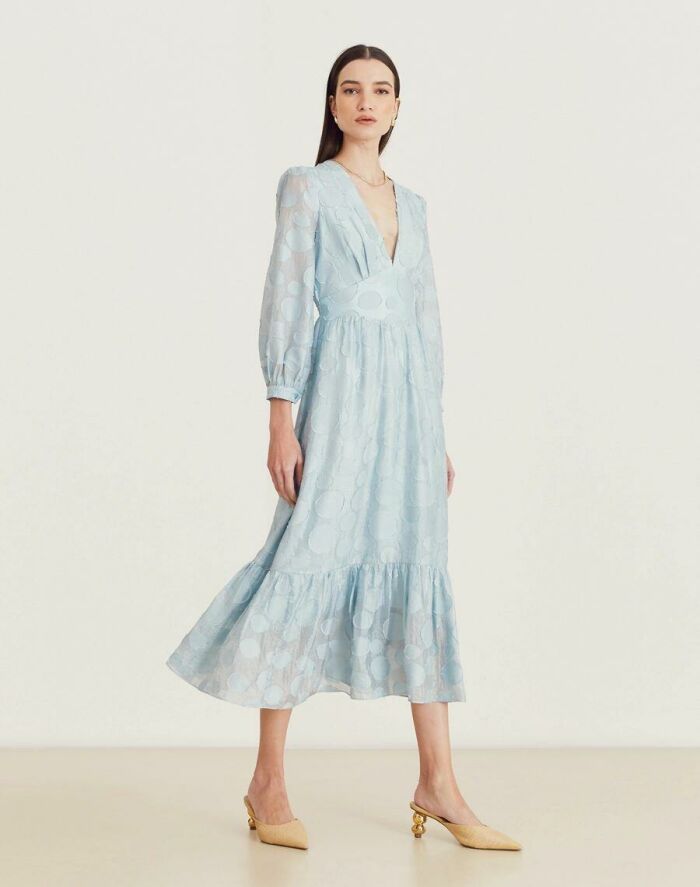 Imagem de Vestido Mídi Moss Azul Amissima