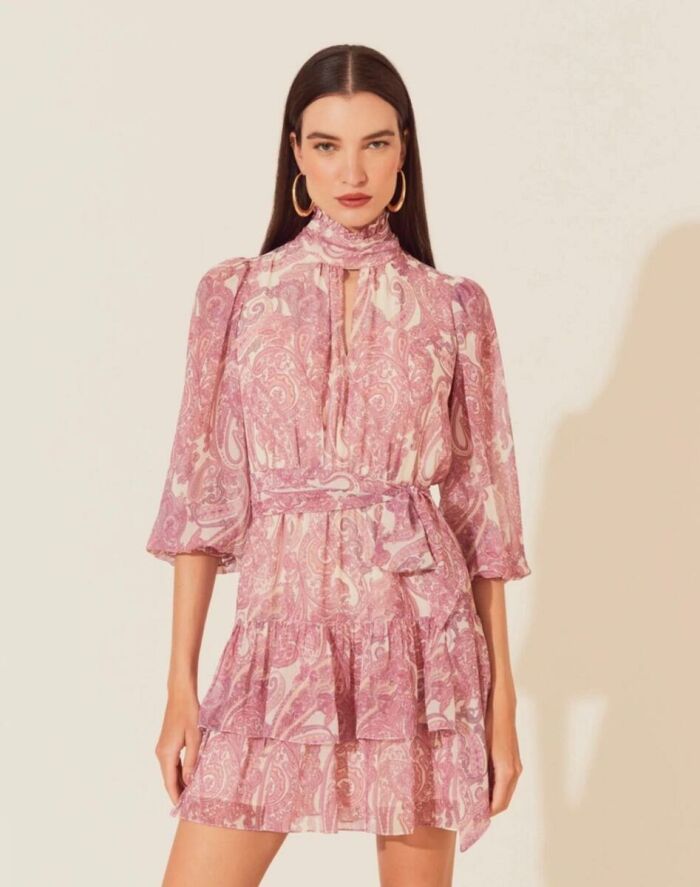 Imagem de Vestido Curto Paloma Multicolorido Amissima