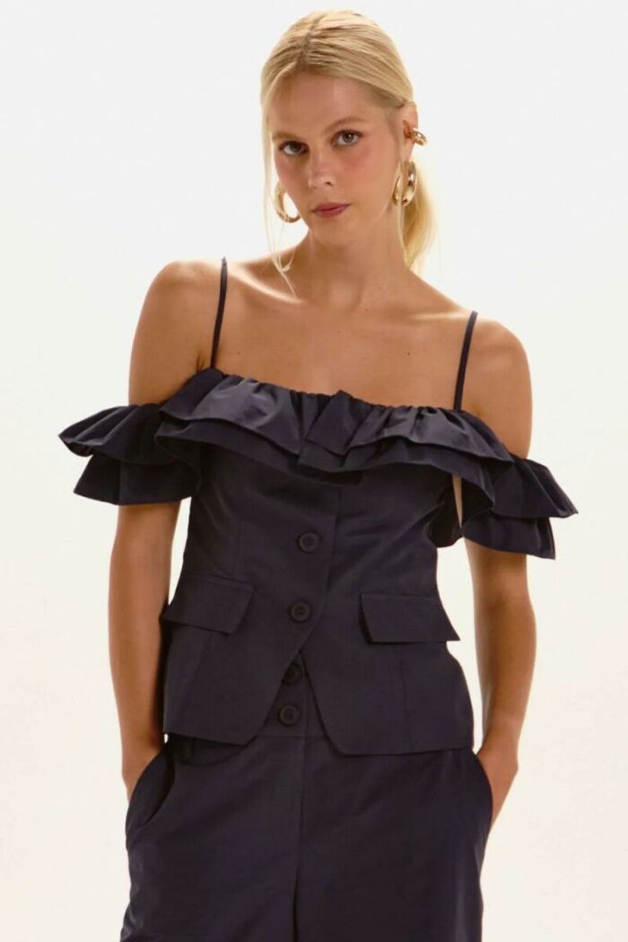 Imagem de Blusa Gio Azul Marinho Le Blog