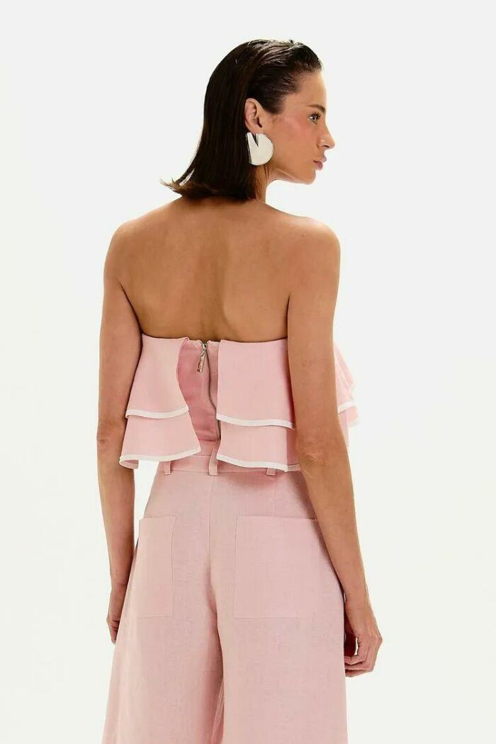 Imagem de Top Bia Rosa Plissê Le Blog