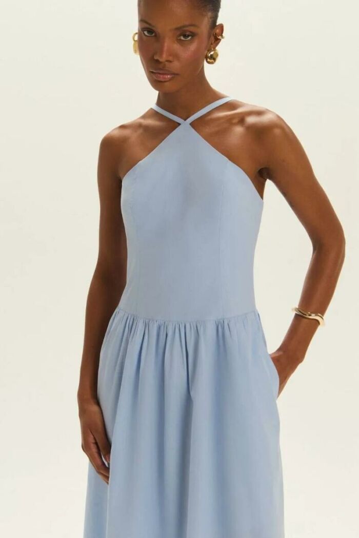 Imagem de Vestido Gisa Azul Cotton Le Blog