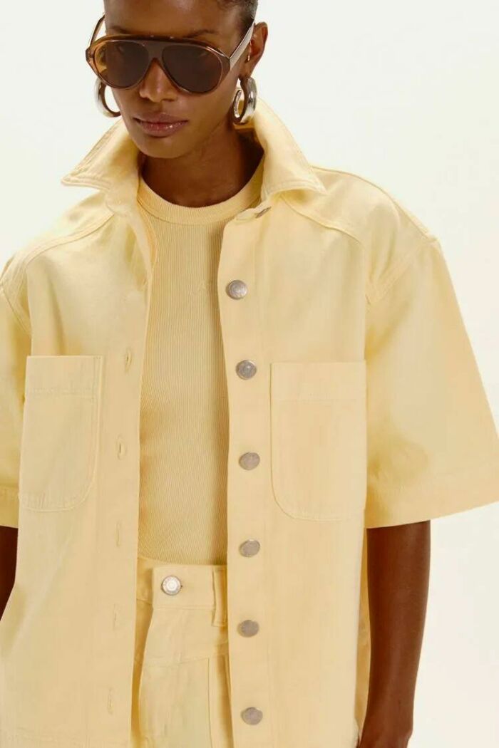 Imagem de Camisa Sarja Flávia Amarelo Light Le Blog