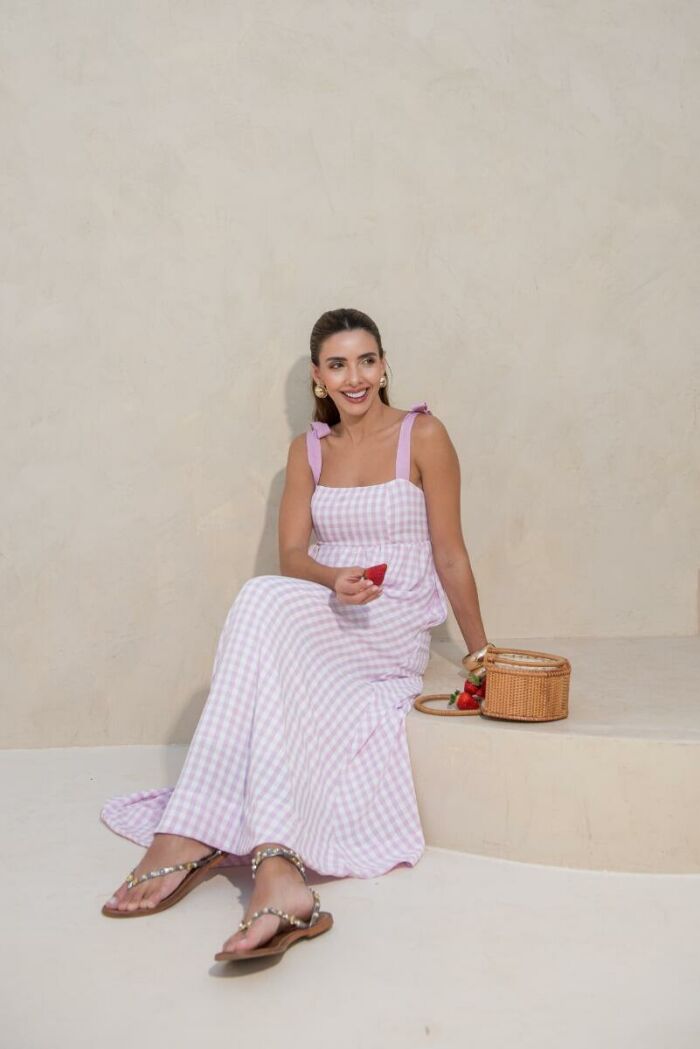 Imagem de Vestido Vichy Rosa Olívia