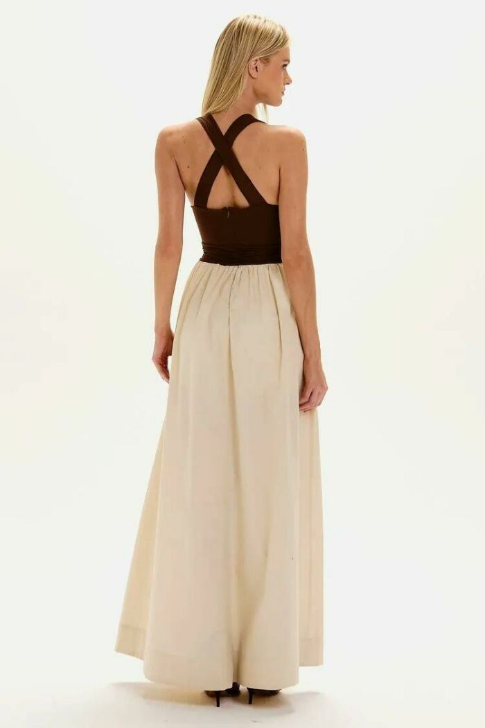 Imagem de Vestido letícia Marrom E Pérola Le Blog