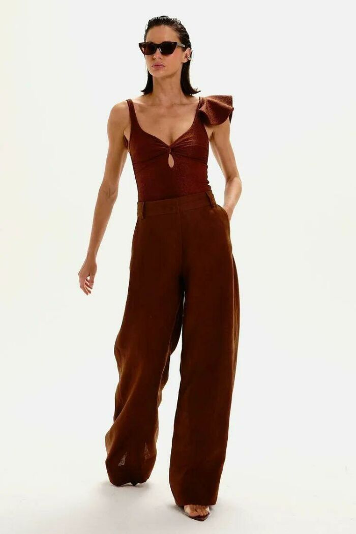 Imagem de Calça Bia Marrom Pareô Le Blog