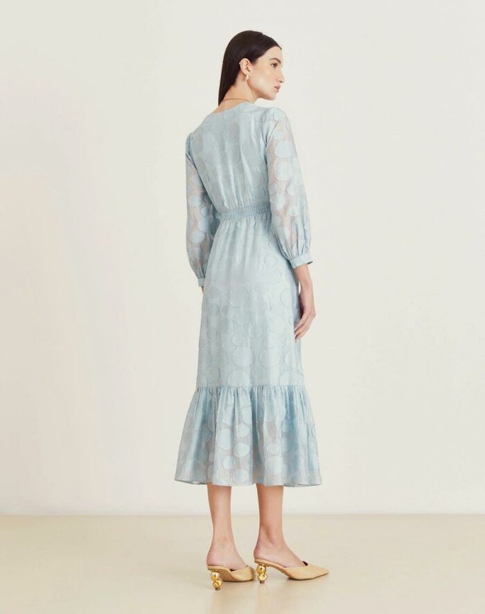 Imagem de Vestido Mídi Moss Azul Amissima